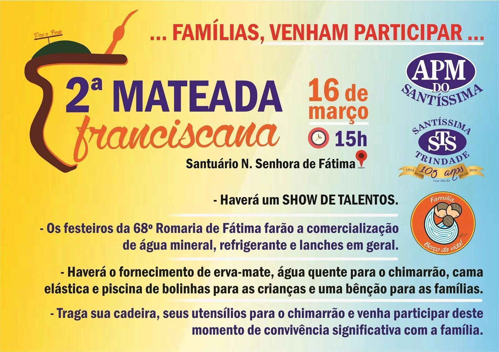 Participe da 2ª Mateada Franciscana