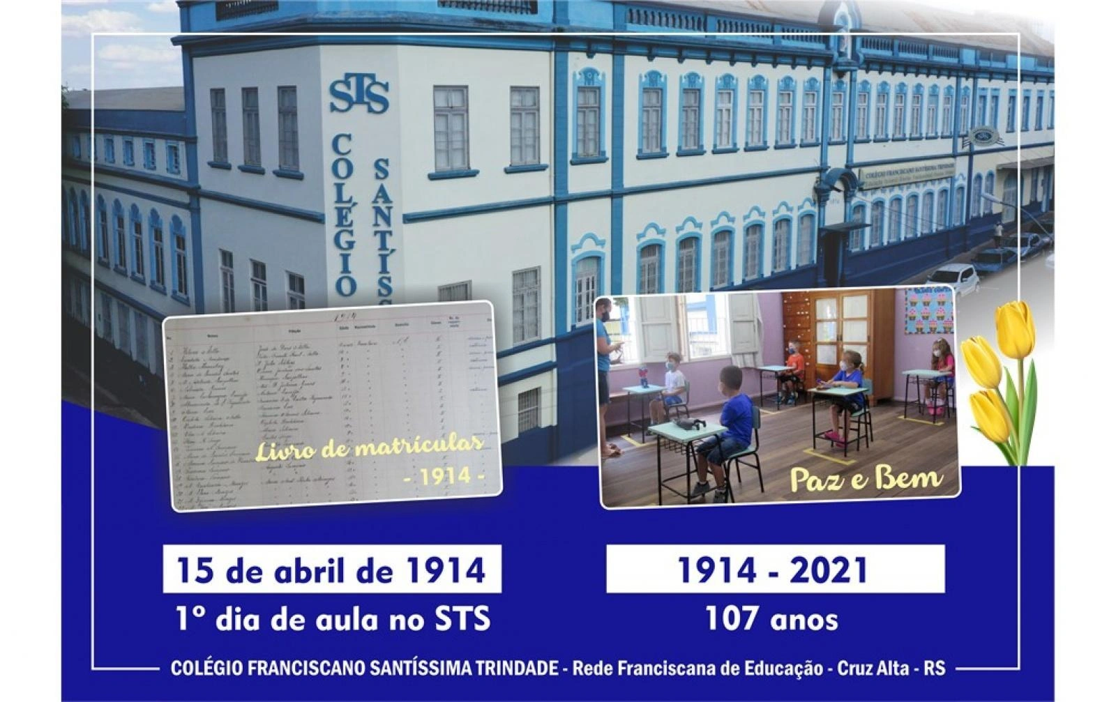 Há 107 anos aconteceu o 1º dia de aula no Santíssima !