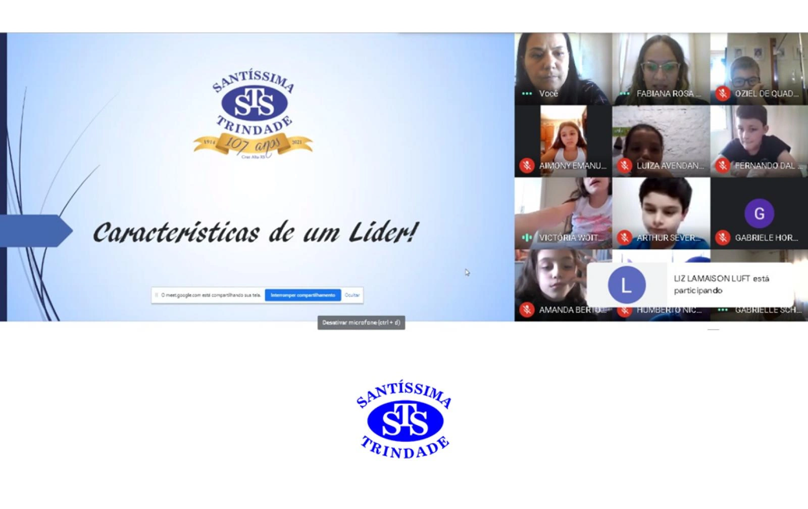 Alunos líderes de turma