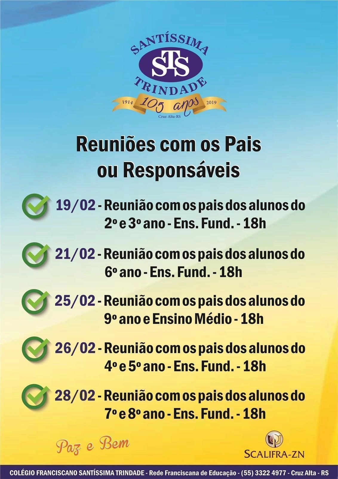 Reunião Pais - 4º e 5º ano EF