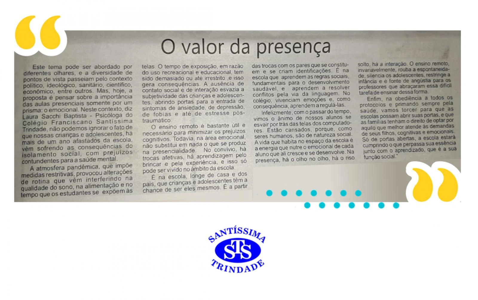 O valor da presença