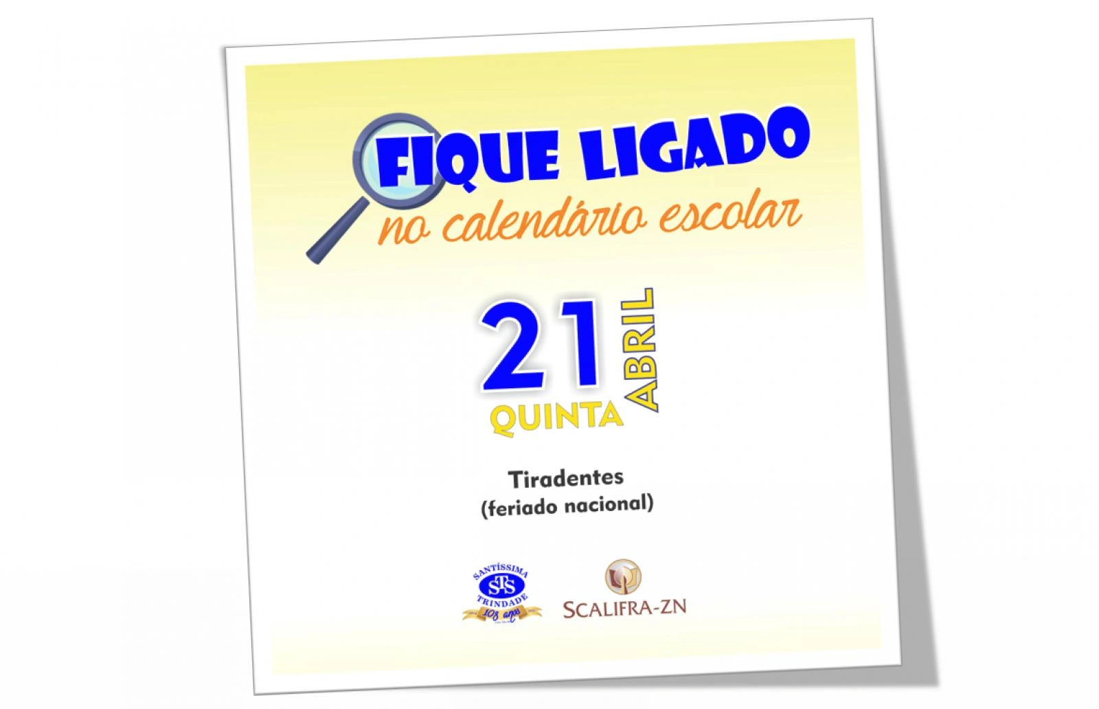 21/04 | Feriado Nacional