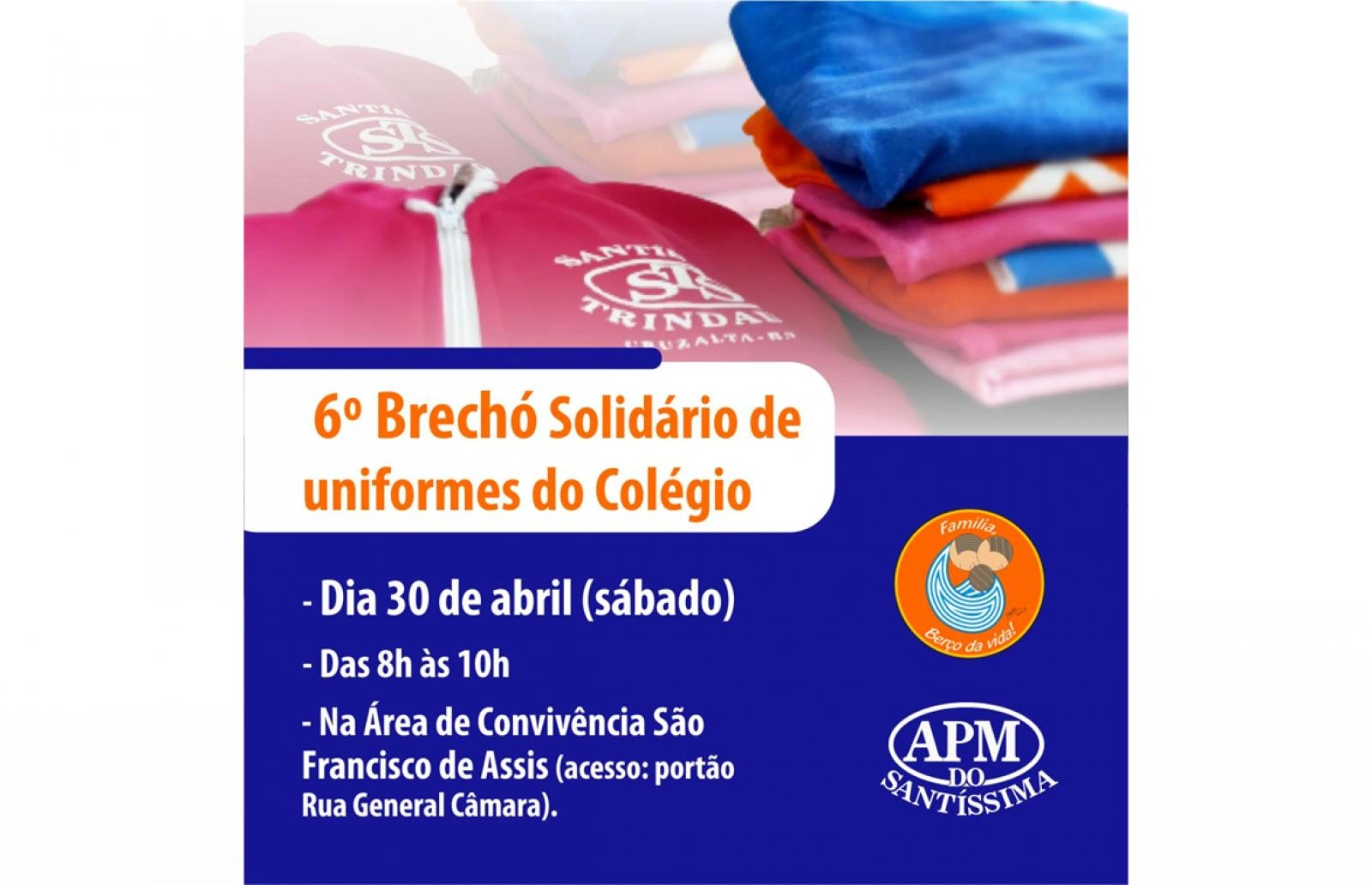 30/04 (sábado): 6ª edição do Brechó