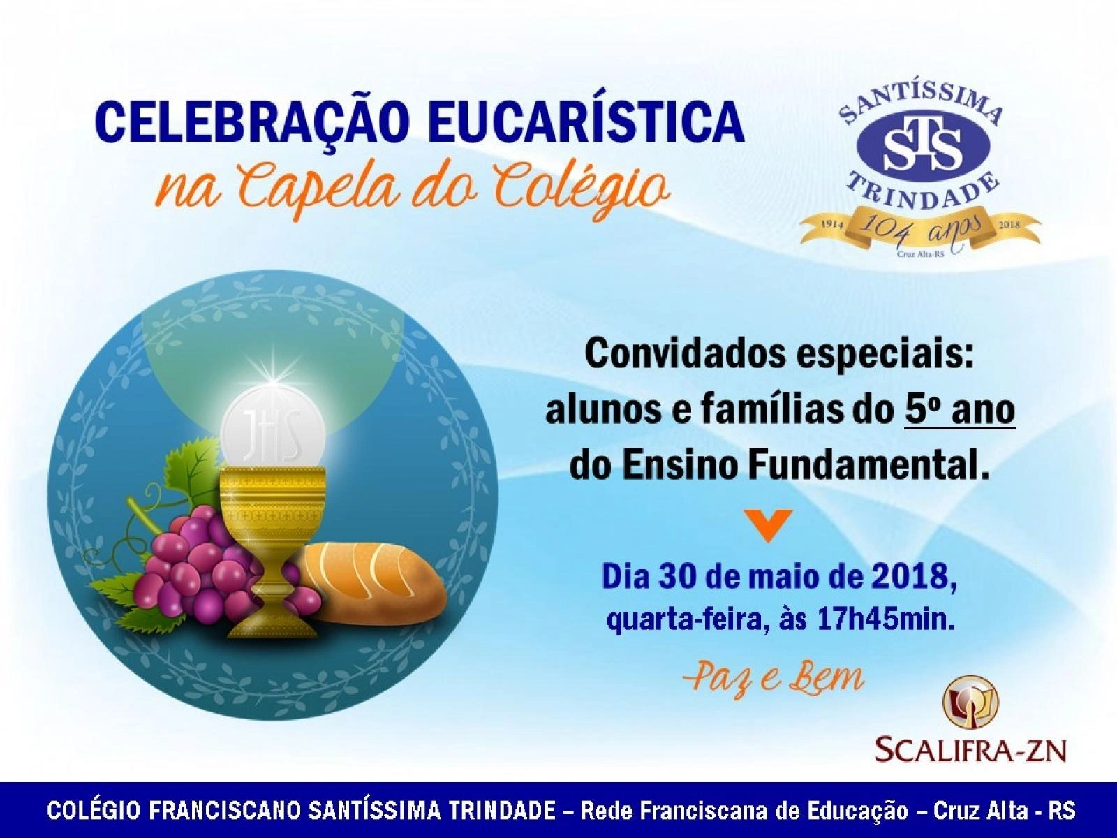 Celebração Eucarística na Capela do Colégio