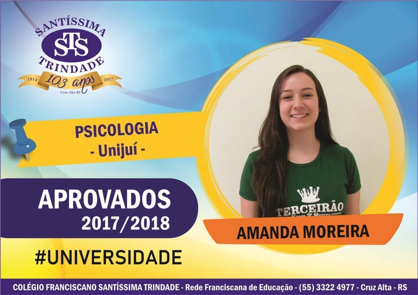 Parabéns, aprovados no vestibular !