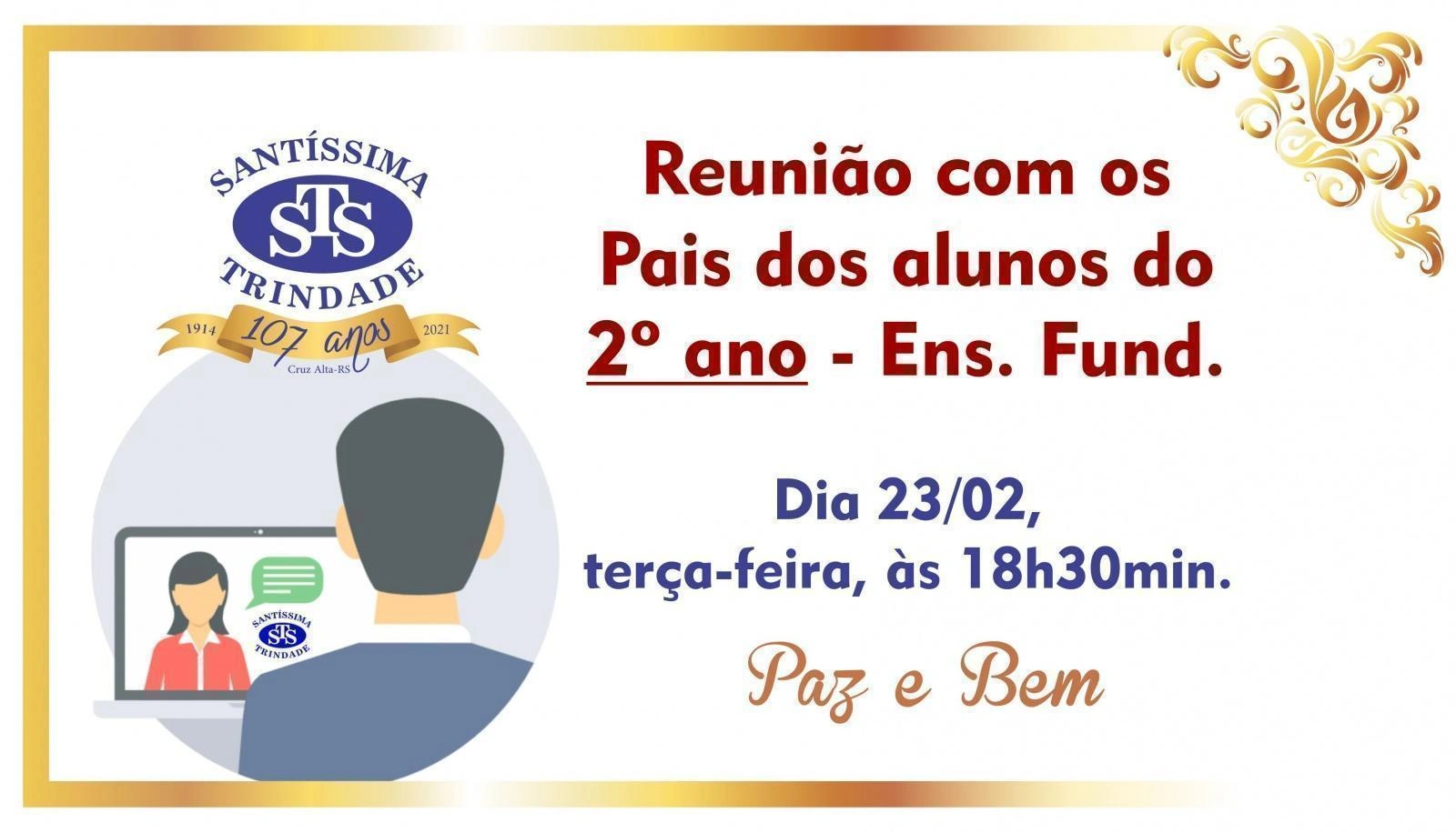 ** | Reunião com os Pais dos alunos do 2º ano - Ens. Fundamental