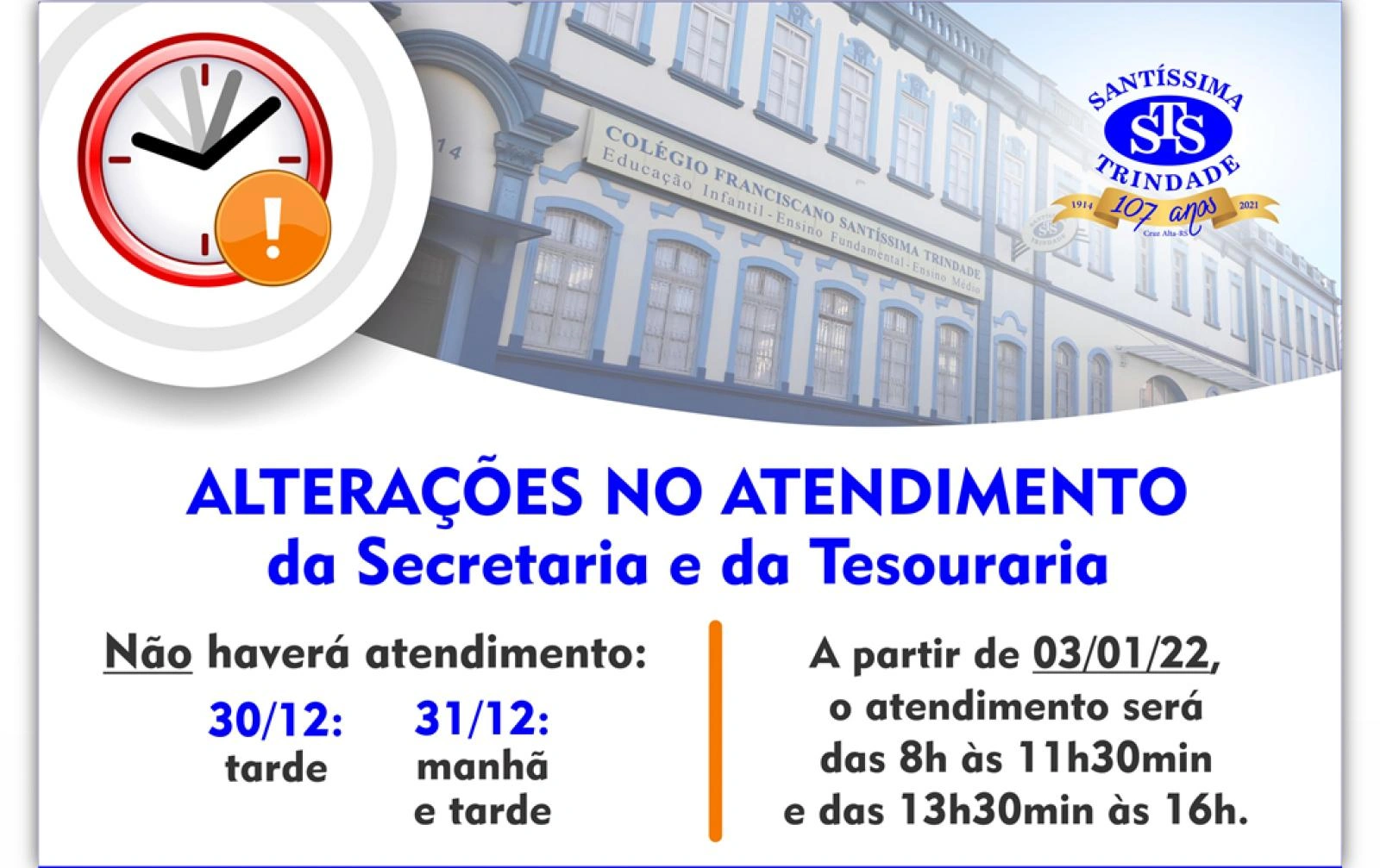 Atenção, famílias!