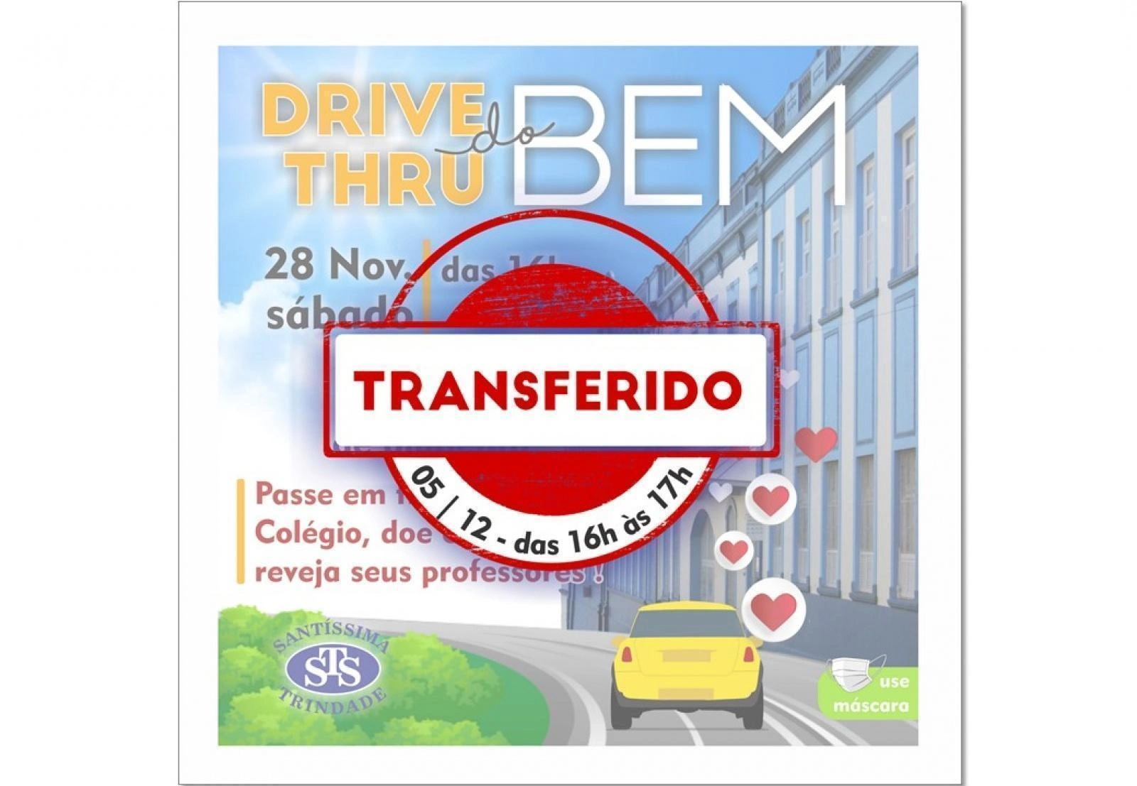 Drive Thru do Bem transferindo para 05/12