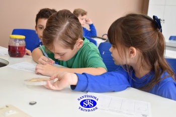 Alunos do 1º ano realizam atividades no Laboratório de Ciências