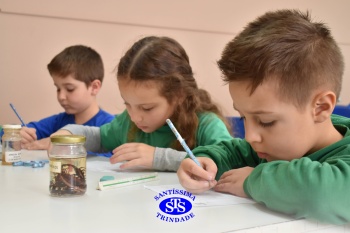 Alunos do 1º ano realizam atividades no Laboratório de Ciências