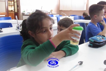 Alunos do 1º ano realizam atividades no Laboratório de Ciências