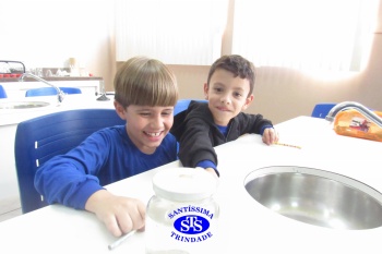 Alunos do 1º ano realizam atividades no Laboratório de Ciências