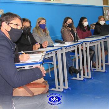 Professores reunidos em manhã de formação
