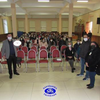 Professores reunidos em manhã de formação