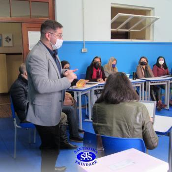 Professores reunidos em manhã de formação
