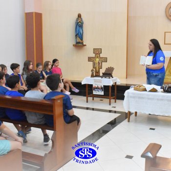 Momentos de convivência entre as turmas e reflexão sobre a vida nova marcam as Celebrações de Páscoa dos estudantes dos Anos Iniciais