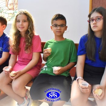Momentos de convivência entre as turmas e reflexão sobre a vida nova marcam as Celebrações de Páscoa dos estudantes dos Anos Iniciais