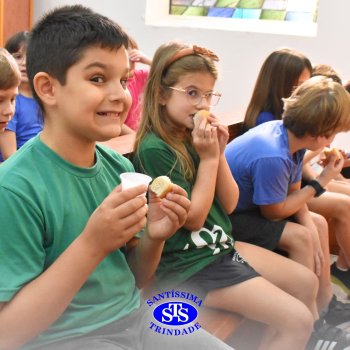 Momentos de convivência entre as turmas e reflexão sobre a vida nova marcam as Celebrações de Páscoa dos estudantes dos Anos Iniciais