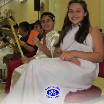Festa do Olimpo, com alunos do 6º ano 