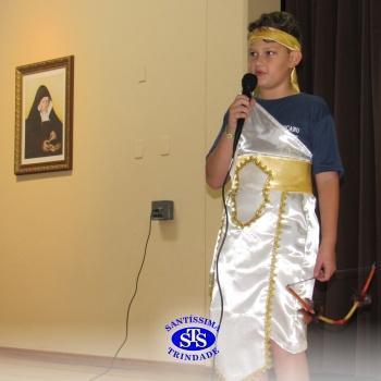 Festa do Olimpo, com alunos do 6º ano 