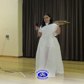 Festa do Olimpo, com alunos do 6º ano 