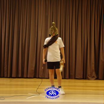 Festa do Olimpo, com alunos do 6º ano 