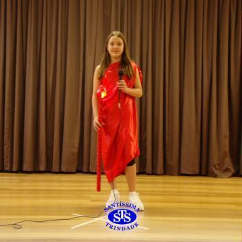 Festa do Olimpo, com alunos do 6º ano 
