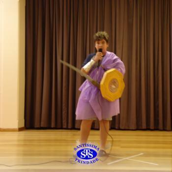 Festa do Olimpo, com alunos do 6º ano 