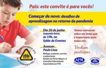 Pais e Professores: vocês são nossos convidados 