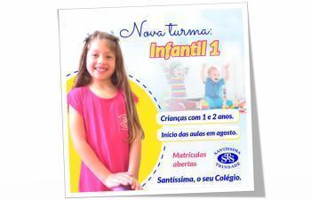 Turma de Infantil 1 iniciará em agosto