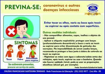 Coronavírus - previna-se com medidas comportamentais