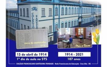 Há 107 anos aconteceu o 1º dia de aula no Santíssima !