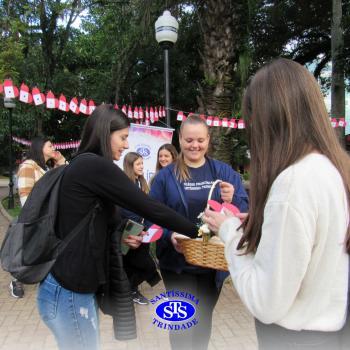 Alunos estimulam doação de sangue através de campanha na praça | Líder Voluntário
