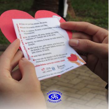 Alunos estimulam doação de sangue através de campanha na praça | Líder Voluntário