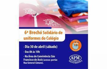 30/04 (sábado): 6ª edição do Brechó