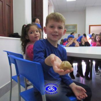 Educação Bilíngue: alunos do Infantil 5 preparam cookies durante a aula