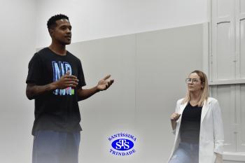 Espírito de equipe nos jogos é tema de bate-papo com os alunos do 6º e do 8º ano
