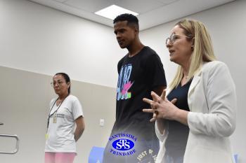 Espírito de equipe nos jogos é tema de bate-papo com os alunos do 6º e do 8º ano