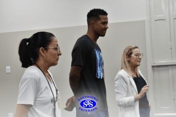 Espírito de equipe nos jogos é tema de bate-papo com os alunos do 6º e do 8º ano