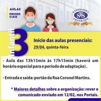 Retorno às aulas presenciais: Educação Infantil ao Ensino Médio