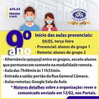 Retorno às aulas presenciais: Educação Infantil ao Ensino Médio