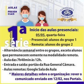 Retorno às aulas presenciais: Educação Infantil ao Ensino Médio