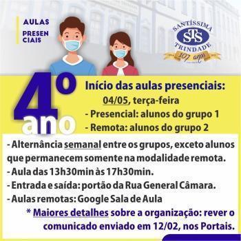 Retorno às aulas presenciais: Educação Infantil ao Ensino Médio