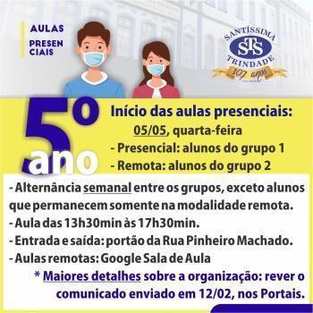 Retorno às aulas presenciais: Educação Infantil ao Ensino Médio