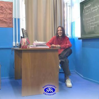 3ª série EM recebe visita de intercambista da Itália
