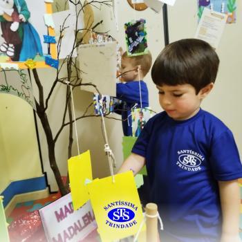 Alunos constroem Árvore das Vivências com memórias | Infantil 3
