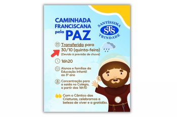 Transferida a Caminhada Franciscana pela Paz